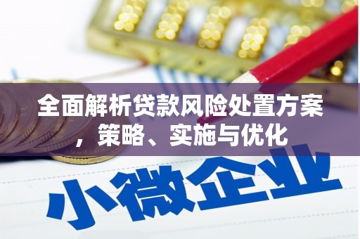 八步全面解析贷款风险处置方案，策略、实施与优化